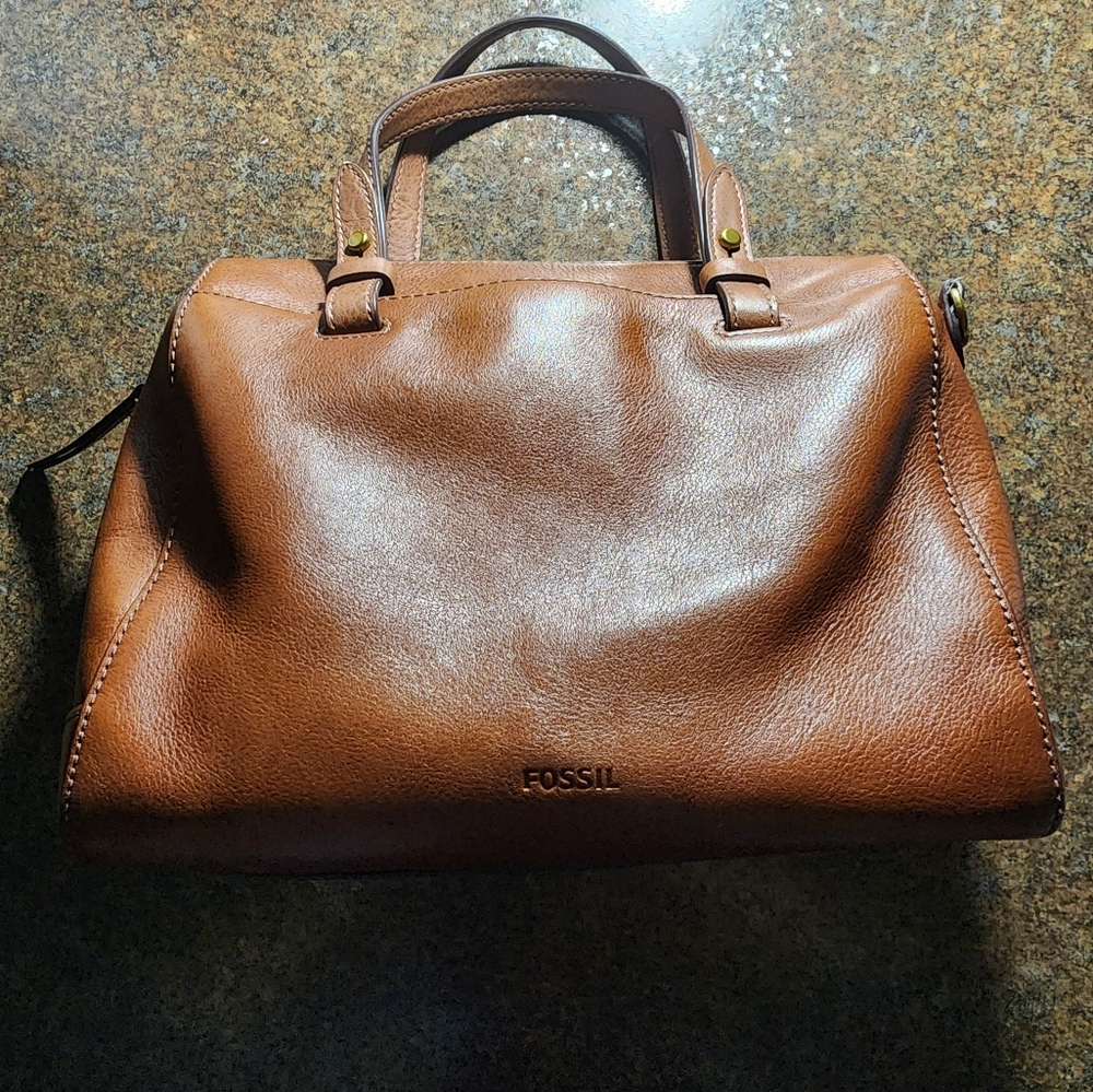Fossil Rachel Satchel in Brown Leather